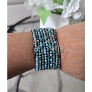 Marlyn Schiff Turquoise Beaded Bracelet New